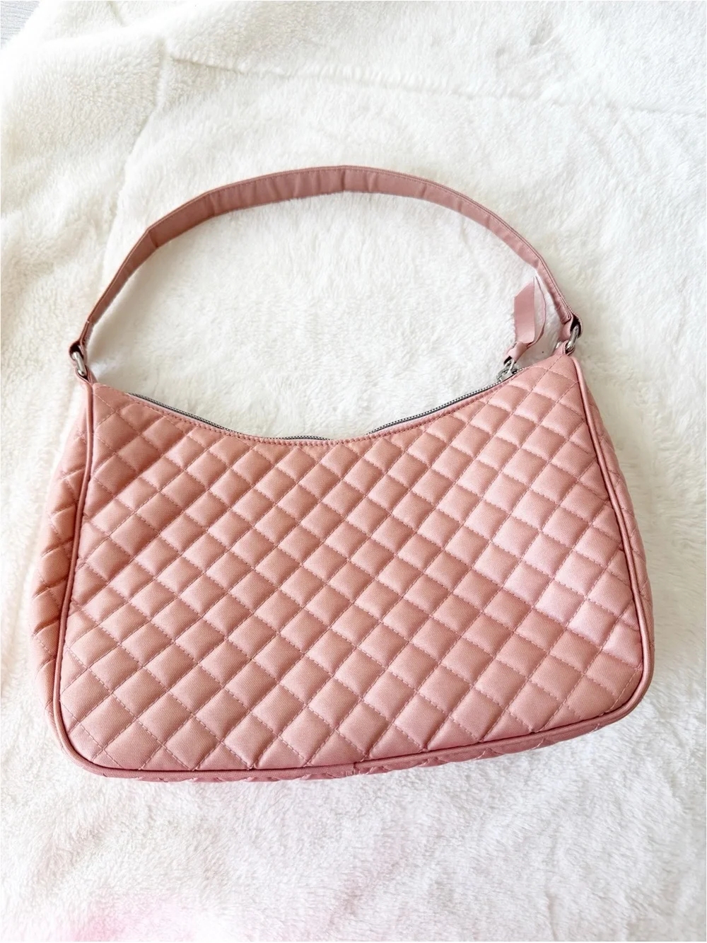 Vera Bradley pink Cotton Frannie Crescent Crossbody Purse Crossbody Purse